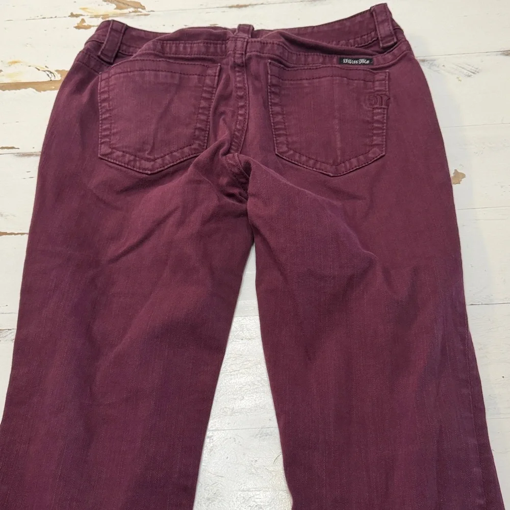 Miss Me Burgundy Mid-Rise Skinny Jeans - Picture 10 of 11